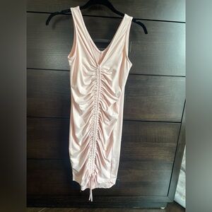 Fashion Nova Pink Ruched Bodycon Dress